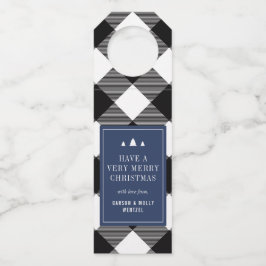 Buffalo Karo Kariert Weihnachten Personalisiertes  Flaschenanhänger