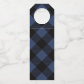 Buffalo Karo Kariert Weihnachten Personalisiertes Flaschenanhänger (Rückseite)