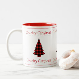 Buffalo Karo Karierter Urlaub Land Weihnachten Zwe Zweifarbige Tasse