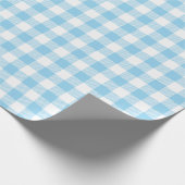 Buffalo Karo Karomuster hellblau Geschenkpapier (Ecke)