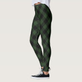 Buffalo Karo Keltisch Grün und Schwarz Kleinere Ka Leggings (Links)