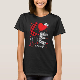 Buffalo Karo Liebe Krankenschwester Leben Krankens T-Shirt