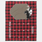 Buffalo Karo Lumberjack Baby Milestone Fleecedecke (Vorderseite)