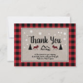 Buffalo Karo Lumberjack Vielen Dank Dankeskarte (Vorderseite)