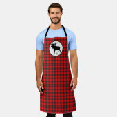 Buffalo Karo mit schwarzem Elch Schürze (Getragen)