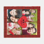 Buffalo-Karo-Monogramm-4-Foto-Fleece-Decke Fleecedecke (Vorderseite (Horizontal))