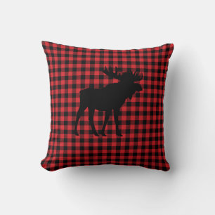 Buffalo Karo Moose Wilderness Hüttenwirbel Kissen
