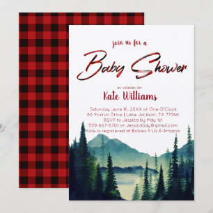 Buffalo Karo   Mountain Baby Shower Einladung