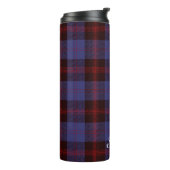 Buffalo-Karo navyblau rot Monogramm Name Thermosbecher (Nach links gedreht)