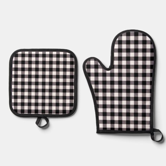 Buffalo-Karo Ofenhandschuh & Topflappen-Set (Vorderseite)