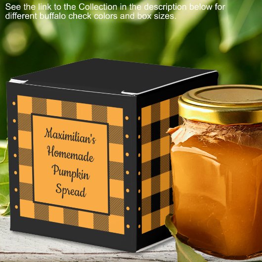 Buffalo Karo - Orange und Schwarz - klassisch Geschenkschachtel