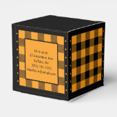 Buffalo Karo - Orange und Schwarz - klassisch Geschenkschachtel (Rückseite)