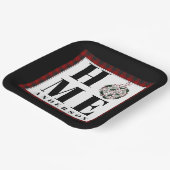 Buffalo Karo Ornament "Zuhause" personalisiert Pappteller (Gewinkelt)