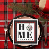 Buffalo Karo Ornament "Zuhause" personalisiert Serviette