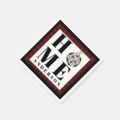 Buffalo Karo Ornament "Zuhause" personalisiert Serviette (Ecke)