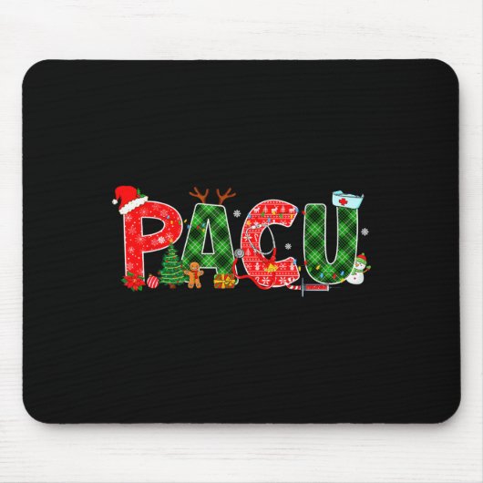 Buffalo Karo Pacu Krankenschwester Weihnachtsbaum  Mousepad (Vorne)