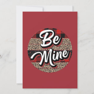 Buffalo-Karo-Panther-Druck-Sei-mein-Valentinstag Feiertagskarte