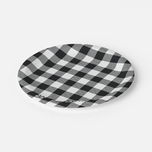 Buffalo Karo Pattern Holiday Pappteller (Schrägansicht)
