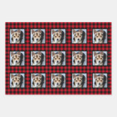 Buffalo Karo Pet Foto Weihnachten Geschenkpapier Set (Vorderseite)