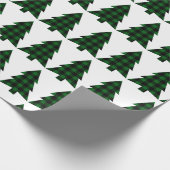 Buffalo Karo Pine Trees Rustikal Geschenkpapier (Ecke)