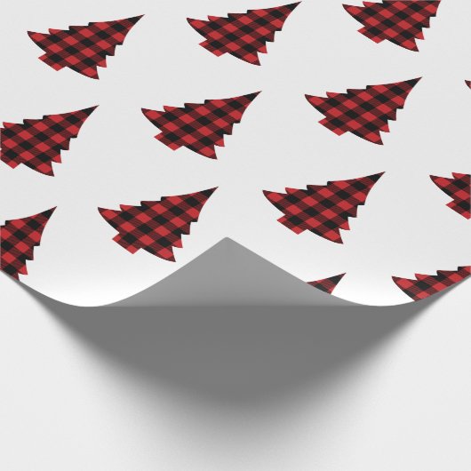 Buffalo Karo Pine Trees Rustikales Packpapier (Ecke)