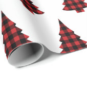 Buffalo Karo Pine Trees Rustikales Packpapier (Rolleneckpunkt)