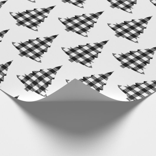 Buffalo Karo Pine Trees Rustikales Packpapier (Ecke)