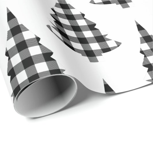 Buffalo Karo Pine Trees Rustikales Packpapier (Rolleneckpunkt)