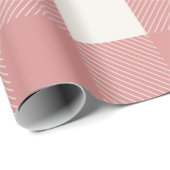 Buffalo Karo Pink Mauve Einfach Stilvoll Kariert Geschenkpapier (Rolleneckpunkt)