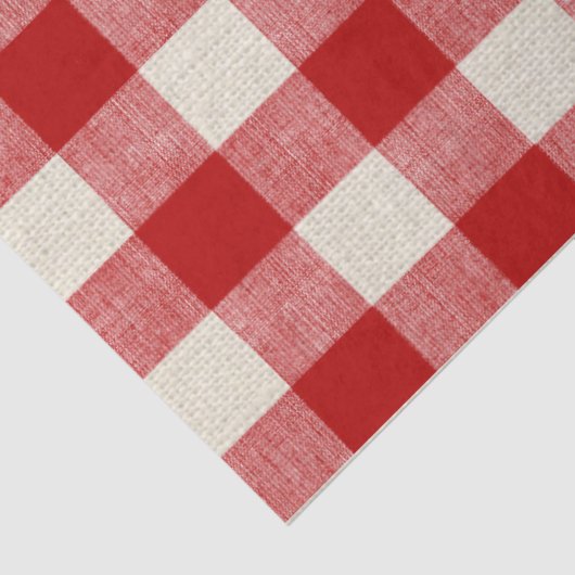 Buffalo Karo Red Decoupage Seidenpapier (Ausschnitt)