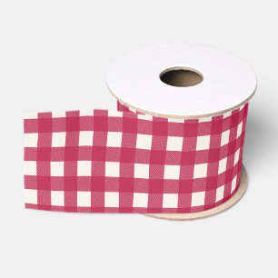 Buffalo Karo Red Grosgrain Einfache Weihnachtsfeie Ripsband