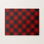 Buffalo Karo Red Tartan Kariertes Muster Puzzle (Horizontal)