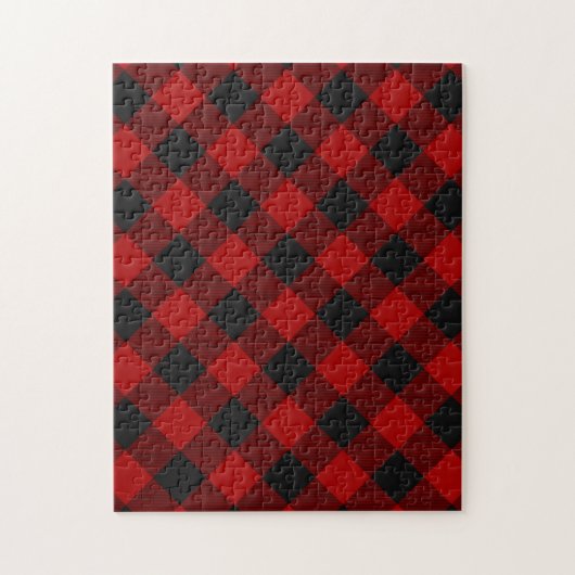 Buffalo Karo Red Tartan Kariertes Muster Puzzle (Vertikal)