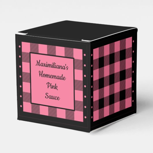 Buffalo Karo - Rosa und Schwarz - klassisch Geschenkschachtel (Vorderseite)