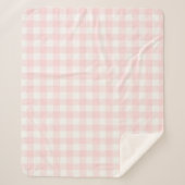 Buffalo Karo Rosa Weißer Karo Berg Sherpadecke (Vorderseite)