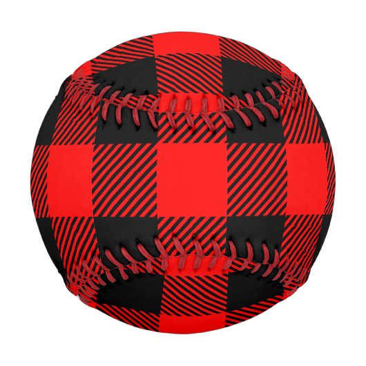 Buffalo Karo Rot und Schwarz Lumberjack Karierte D Baseball (Vorderseite)
