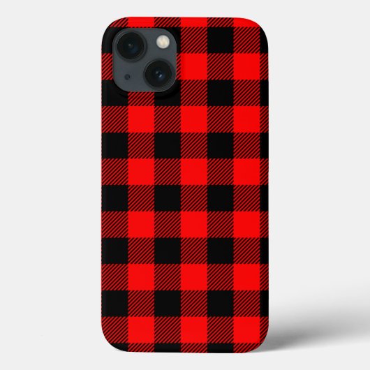 Buffalo Karo Rot und Schwarz Lumberjack Karierte D Case-Mate iPhone Hülle (Rückseite)