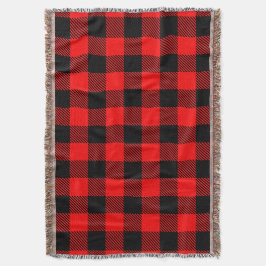 Buffalo Karo Rot und Schwarz Lumberjack Karierte D Decke (Vorderseite Vertikal)