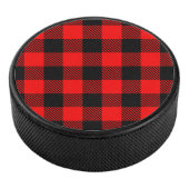 Buffalo Karo Rot und Schwarz Lumberjack Karierte D Eishockey Puck (3/4)