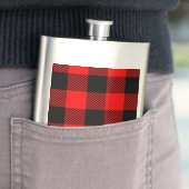 Buffalo Karo Rot und Schwarz Lumberjack Karierte D Flachmann (Beispiel)