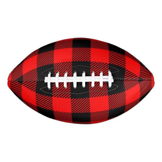 Buffalo Karo Rot und Schwarz Lumberjack Karierte D Football (Vorderseite)