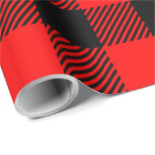 Buffalo Karo Rot und Schwarz Lumberjack Karierte D Geschenkpapier (Rolleneckpunkt)