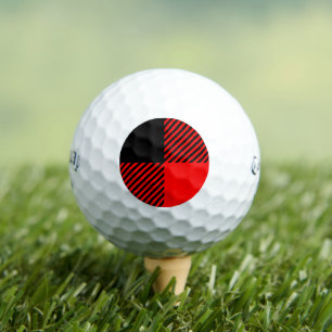 Buffalo Karo Rot und Schwarz Lumberjack Karierte D Golfball