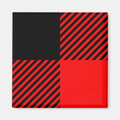 Buffalo Karo Rot und Schwarz Lumberjack Karierte D Magnet (Vorne)