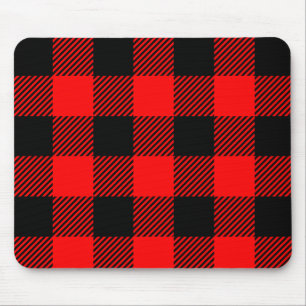 Buffalo Karo Rot und Schwarz Lumberjack Karierte D Mousepad