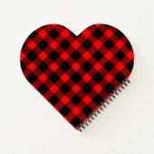 Buffalo Karo Rot und Schwarz Lumberjack Karierte D Notizblock (Rückseite)