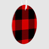 Buffalo Karo Rot und Schwarz Lumberjack Karierte D Ornament (Vorderseite)
