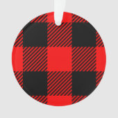 Buffalo Karo Rot und Schwarz Lumberjack Karierte D Ornament (Vorderseite)
