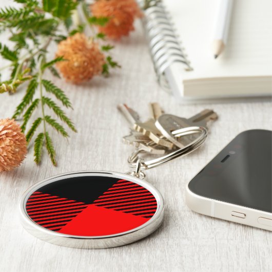 Buffalo Karo Rot und Schwarz Lumberjack Karierte D Schlüsselanhänger (Seite)