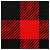 Buffalo Karo Rot und Schwarz Lumberjack Karierte D Stoff (Nahaufnahme)